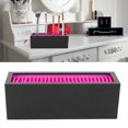 thumbnail image 4 of Makeup Case, Durable Silicone Large Capacity Sturdy Cosmetic Organizer  For School For Home Black+Rose Red, 4 of 8