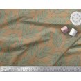 thumbnail image 3 of Soimoi Brown polyester Crepe Fabric Pecan Leaves Printed Fabric 1 Yard 52 Inch Wide, 3 of 3