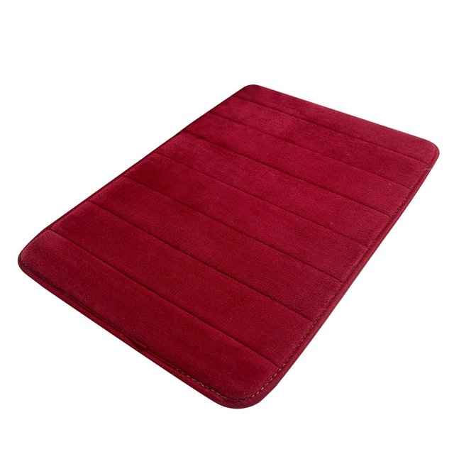 YoGold Memory Foam Bath Mat, 24" x 16", Ultra Soft and Non-Slip Bathroom Rugs, Water Absorbent And Machine Washable Bath Rug for Bathroom, Shower, And Tub Red