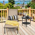 thumbnail image 2 of Gymax Aluminum Adjustable Recliner Lounge Chair - Kids, Brown, 2 of 10