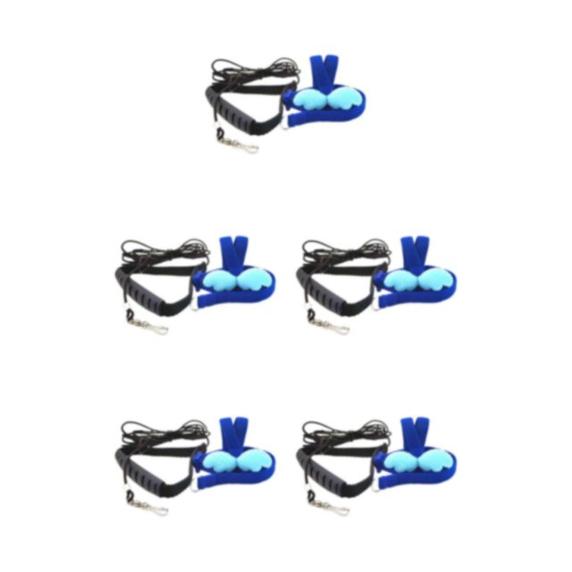 Transemion Animal Perroquet Oiseau Harnais avec Réglable Facile à et Confortable Mignon Réglable Oiseau Harnais Bleu Foncé 5Set