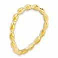 thumbnail image 3 of 925 Sterling Silver Gold Plate Wave Stackable Ring Curved, 3 of 7