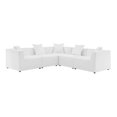 thumbnail image 2 of Modway Saybrook 103.5" 5-Piece Fabric Outdoor Patio Sectional Sofa in White, 2 of 6