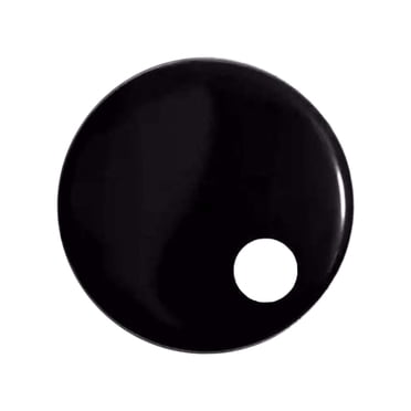 Bunblic Bass Drum Resonant Head 22 inch Enhancing Resonance Effect Black Polyester Smooth for A Fuller and Deeper Tone Resonance Skin