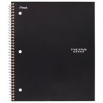 Five Star® 1 Subject 200pg Quad Notebook, Black