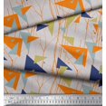 thumbnail image 3 of Soimoi Rayon Fabric Dot,Branches & Triangle Geometric Printed Craft Fabric by The Yard 42 Inch Wide, 3 of 3