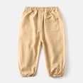 thumbnail image 4 of WEIYLL Boys' Pants Comfortable School Basic Solid Color Workwear Style Long Children Khaki Fall Activewear size 7-8 Years, 4 of 7