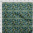 thumbnail image 4 of oneOone Tissu Flex Coton Vert Sarcelle Forme Géométrique Matériel de Robe Tissu Imprimé Tissu au Mètre 40 Pouces de Large, 4 of 4
