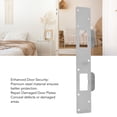thumbnail image 3 of Steel Security Strike Plate with Double Holes, Made of Premium Steel to Prevent Forced Entry, Suitable for 5.5in to 6in Door Handles and Deadbolts, Conceal Defects or Damaged, 3 of 7