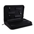 thumbnail image 1 of Leather Hair Barber Shear Hairdressing Holder Pouch Case Bag, Simple Classical Style Double Layered Design - Black, 26 x 17cm, 1 of 8