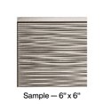 thumbnail image 1 of FASÄDE Ripple Decorative Vinyl Backsplash Panel in Brushed Nickel (6X6 Inch Sample, 1 of 5