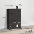 thumbnail image 4 of Commode Sonoma de Prepac à cinq tiroirs en noir vieilli, 4 of 9