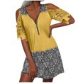thumbnail image 1 of EQWLJWE Robes d'Été pour Femmes 2023 Robe Décontractée Aguichant pour Femme Mode d'Été à Col en V à Manches Courtes Ample Imprimée, 1 of 5