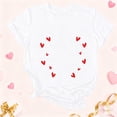 thumbnail image 1 of Aufmer 4 Pcs Women's Printed Short Sleeve Tee, Casual Round Neck T-Shirt with Fashion Pattern, Soft Polyester Top for Spring Summer, Versatile Daily Wear for Various Occasions(White), 1 of 3