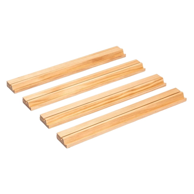 Bunblic 4 Pieces Wooden Mahjong Tile Rack Mahjong Holder Lightweight Sturdy Table Game Accessory for Family Friends Gatherings Family