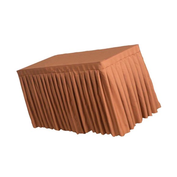 Nappe de Maison 47 Pieds Jupe de Table Couverture de Table de Réception Coloth pour Mariage Banquet Couverture Décorative de Fête Décor Kaki
