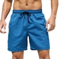 thumbnail image 1 of Besolor Men's Summer Swim Trunks Drawstring Quick Dry Board Shorts Bathing Suit with Mesh Lining Surfing Beach Shorts, 1 of 7