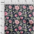thumbnail image 2 of oneOone Polyester Spandex Blue Fabric Floral Sewing Craft Projects Fabric Prints By Yard 56 Inch Wide, 2 of 4