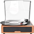 thumbnail image 1 of Udreamer Vinyl Record Players Stereo Turntable Vinyl Player 3-Speed & Bluetooth, All In One Vintage Audio Turntables,Wood Colour, 1 of 11
