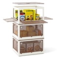 thumbnail image 1 of Costway Lot de 3 Bacs de Rangement Empilables avec Couvercles 54 Gallons Boîte de Rangement Pliable en Plastique, 1 of 10