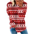 thumbnail image 2 of Costumes de Noël en Liquidation Col Rond Mode Décontractée Manches Longues Chandail à Imprimé de Noël Hauts Blouse Chandail Grande Taille pour Femmes, 2 of 5