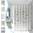 thumbnail image 1 of Sentmoon Bathroom Shower Curtain Bathroom Thickened Shower Curtain Waterproof Shower Curtain Rod Suit Waterproof Cloth Punch-free Bathroom Partition Curtain for Bathroom and Shower, 1 of 7