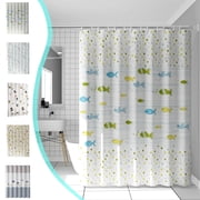 Sentmoon Shower Curtain with Liner Bathroom Thickened Shower Curtain Waterproof Shower Curtain Rod Suit Waterproof Cloth Punch-free Bathroom Partition Curtain for Bathroom and Shower