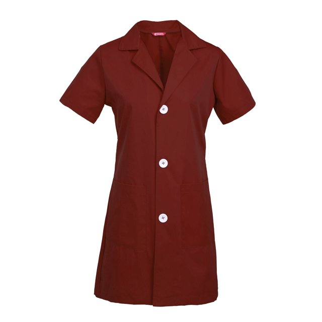 Manteau de Laboratoire à Manches Courtes pour Femmes