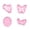 Pink, variant on TIMIFIS Cookie Cutters Cute Fuuny Cake Pastry/Cookie/Fondant Stamper Aniamals Plunger Cutters Kitchen Gadgets