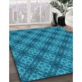 thumbnail image 3 of Ahgly Company Machine Washable Indoor Round Transitional Blue Area Rugs, 4' Round, 3 of 7