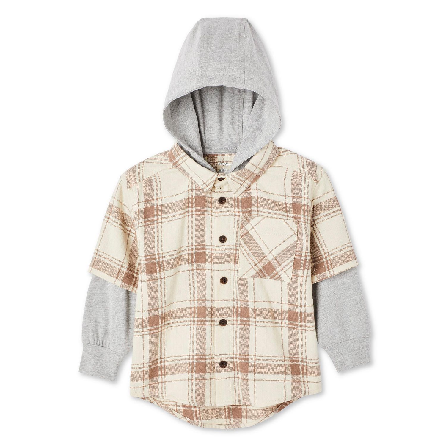 Chandail trompe-l’œil en flanelle George pour petits garçons