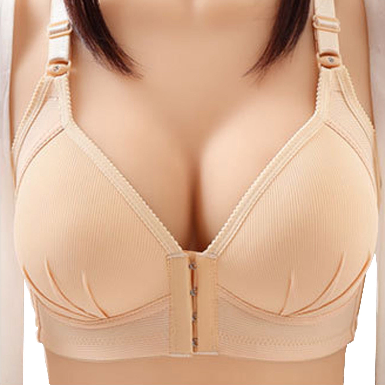 Timegard Bras for Women No Underwire Front Closure Full Support Adjustable Strap Comfort Daily Bras