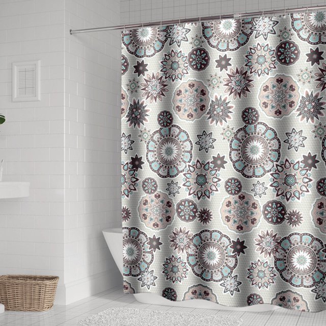 Agiferg Shower Curtain Polyester Shower Curtain Waterproof Bathroom Curtain