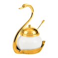 thumbnail image 4 of GROWTH TANK Sugar Container Porcelain Canister Spice Container for Sugar Wedding Buffets gold, 4 of 9