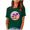thumbnail image 1 of Birdeem Fashion Woman Print Round-Neck Short Sleeve T-Shirt Printing Loose Blouse Tops, 1 of 4