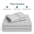 thumbnail image 2 of Bare Home Premium 1800 Collection 5-Piece Bed Sheet Set, Split King, Cloud Gray, 2 of 10