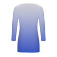 thumbnail image 4 of Blouse Ample à Manches 3/4 et Col Rond Imprimée pour Femmes, Design Dégradé Décontracté, Légère et Respirante pour l'Été, Ajustement Confortable, Parfaite pour un Usage Quotidien et des Activités Extérieures, 4 of 6