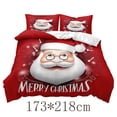 thumbnail image 3 of Outdoor Christmas Decorations Four-Piece Set Christmas Bedding Set Santa And Pattern Duvet Cover With Pillowcase Set Size Christmas Print Duvet Cover Set four pieces beddings, 3 of 9