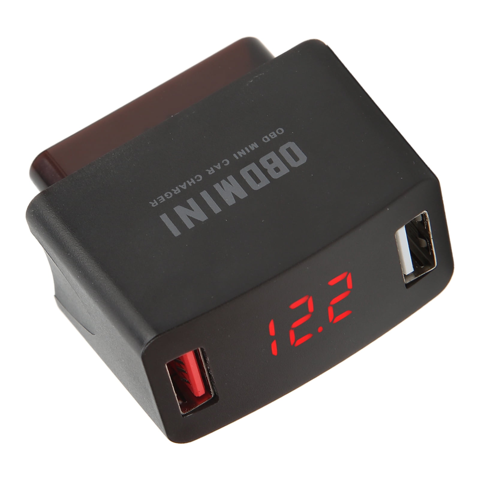 Car OBD Charger, Heatproof ABS Black Universal Car Charging Adapter  For Vehicles