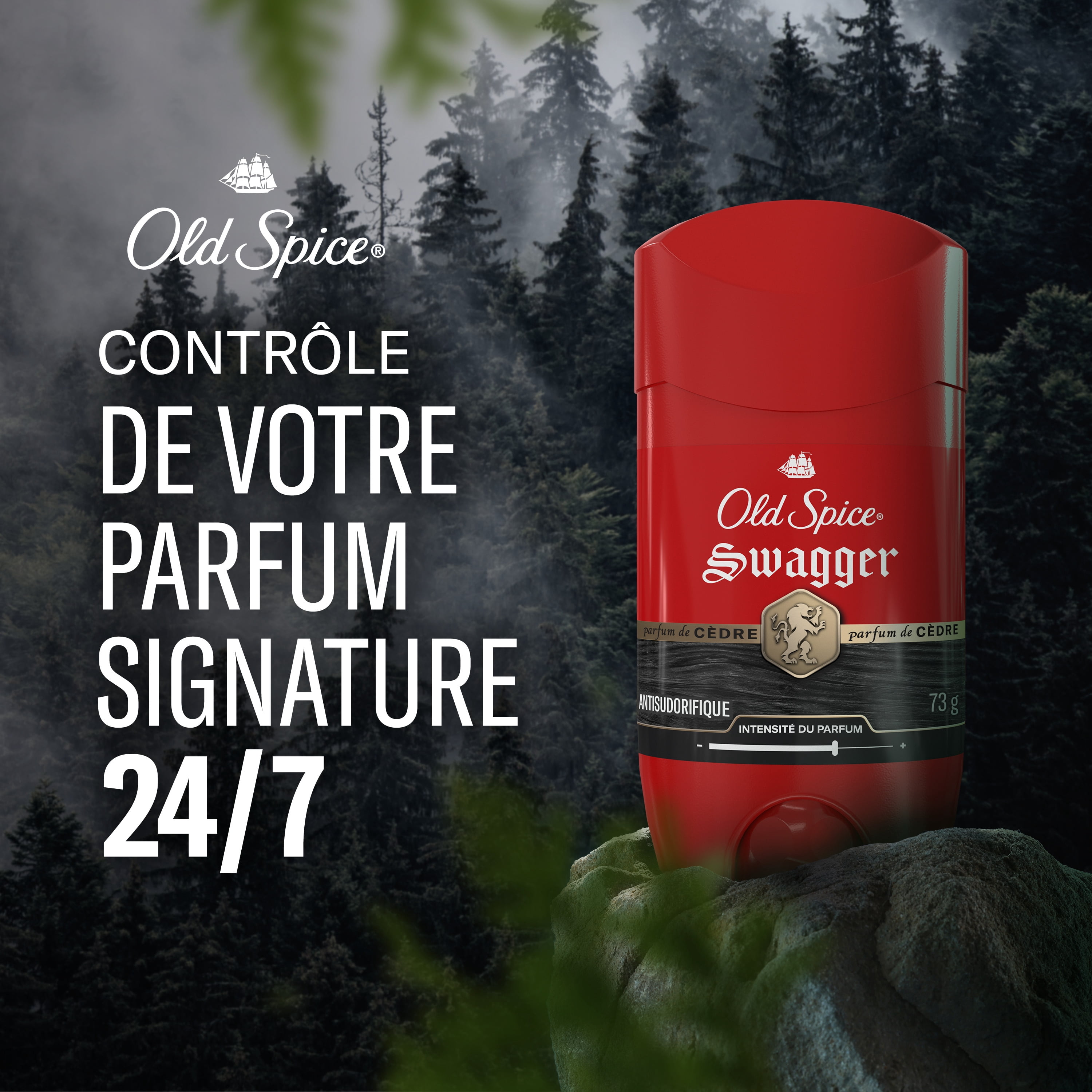 Antisudorifique et désodorisant pour hommes Old Spice Collection Rouge, parfum Swagger, protection durable, 73 g