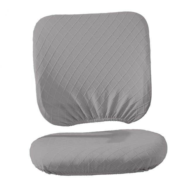 jifeng 2x Office Chair Covers Washable Dust Slipcover Gaming Chair Rotating Chair Grey set