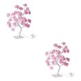 thumbnail image 2 of Maytalsory Color Changing Lighted Rose Lamp Remote Control Energy Saving Artificial Bonsai Tree Lights Gift For Any Occasion pink rose white rod 2Set, 2 of 6