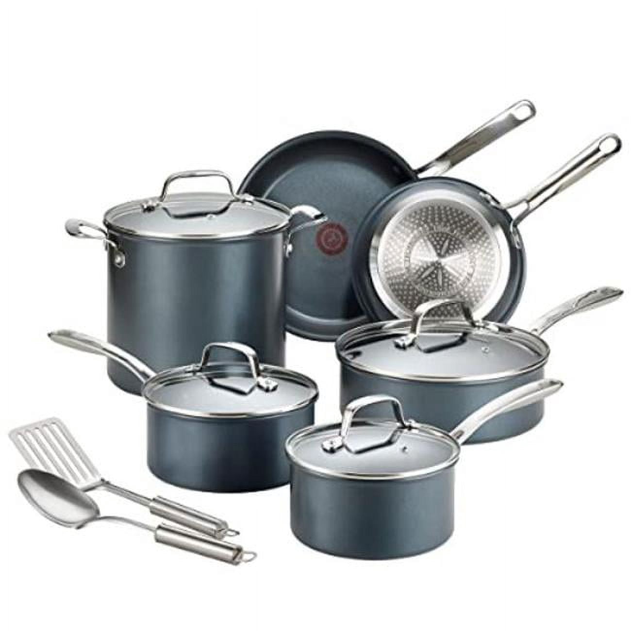 T-fal E104SC64 Platinum Nonstick Cookware Set with Induction Base, Unlimited Cookware Collection - 12 Piece