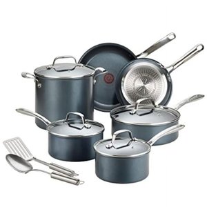 T-fal E104SC64 Platinum Nonstick Cookware Set with Induction Base, Unlimited Cookware Collection - 12 Piece