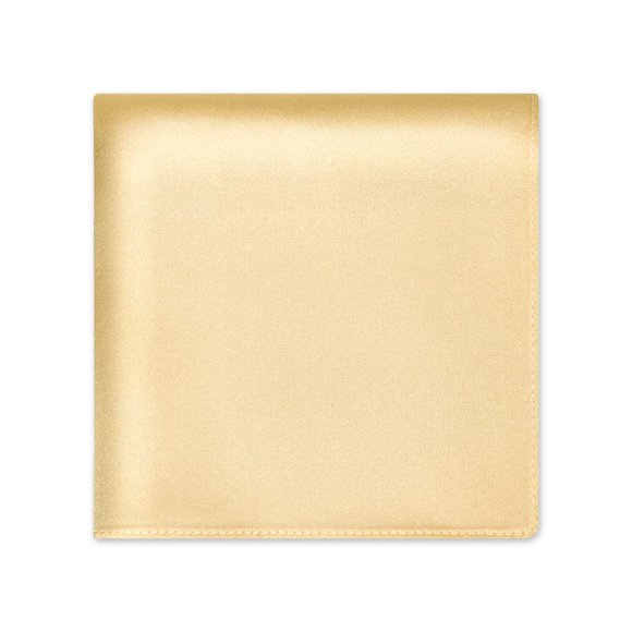 SelectedStyle 100 Pochettes Carrées en Soie Pure Or Uni