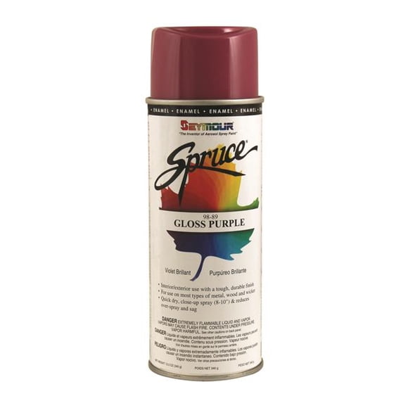 Seymour SM98-89 16 oz Enamel Spray Paint, Gloss Purple