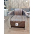 thumbnail image 2 of Furniture- Sofa, Retro Brown TG Leather & Aluminum (2 Chair), 2 of 4