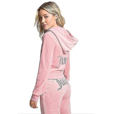 Velour Juicy Sewing Suit Hoodies Velvet Zipper Sweatshirt And Pants Set Sportswear 2023 Women's Spring/fall Tracksuit Crop Topbest Gift For Christmas