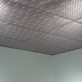 thumbnail image 5 of Fasade Miniquattro Vinyl 2ft x 2ft Lay In Ceiling Panel Crosshatch Silver 5 Pack, 5 of 5