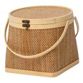 thumbnail image 4 of 1Pc Household Handle Basket Bamboo Woven Storage Basket Storage Container, 4 of 9